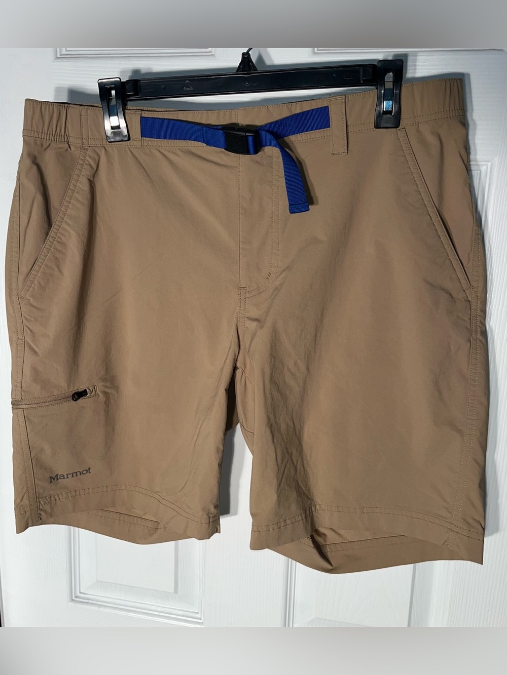 Marmot Shorts Men's XL (36) Hiking Nylon Belted Cargo Arch Rock Zip Pocket